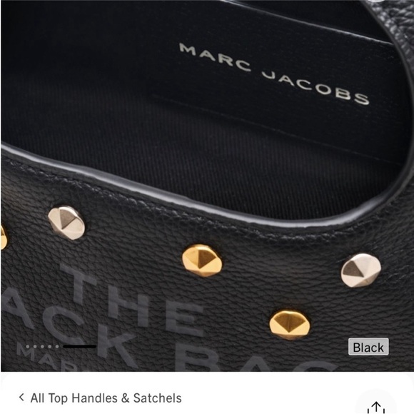 Marc Jacobs THE GLAM STUDS LEATHER MINI SACK BAG - Picture 14 of 14